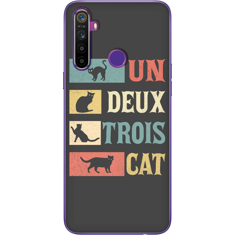 Чехол Realme - Un Deux Trois Cat - Mfest