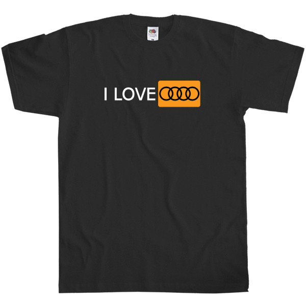 Men's T-Shirt Fruit of the loom - I love audi - Mfest