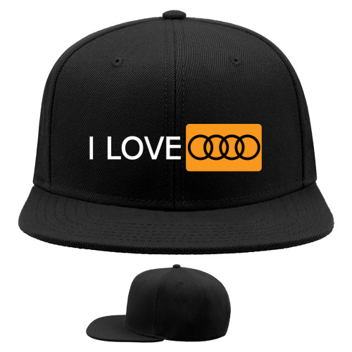 Snapback Baseball Cap - I love audi - Mfest