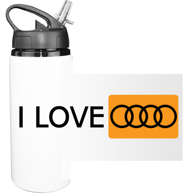 Sport Water Bottle - I love audi - Mfest