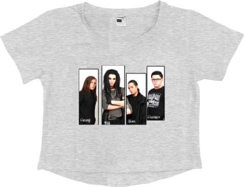 Women's Cropped Premium T-Shirt -  Tokio Hotel Rock band - Mfest