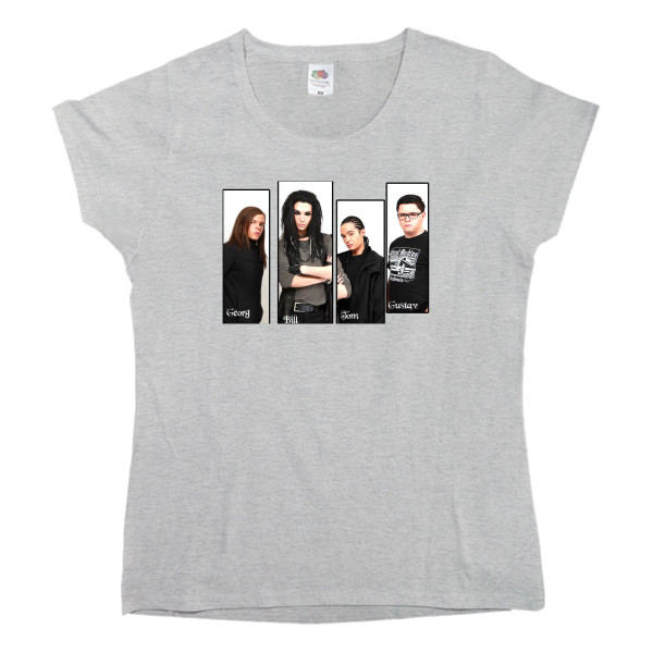 Women's T-shirt Fruit of the loom -  Tokio Hotel Rock band - Mfest