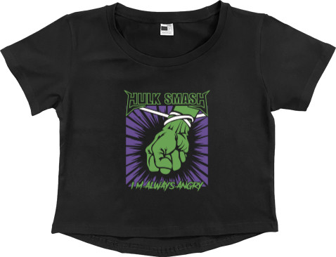 Women's Cropped Premium T-Shirt - Hulk smash - Mfest