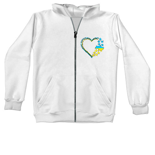 Kids' Zip-through Hoodie - Ukraine is love - Mfest