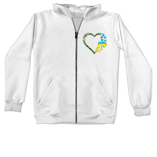 Unisex Zip-through Hoodie - Ukraine is love - Mfest