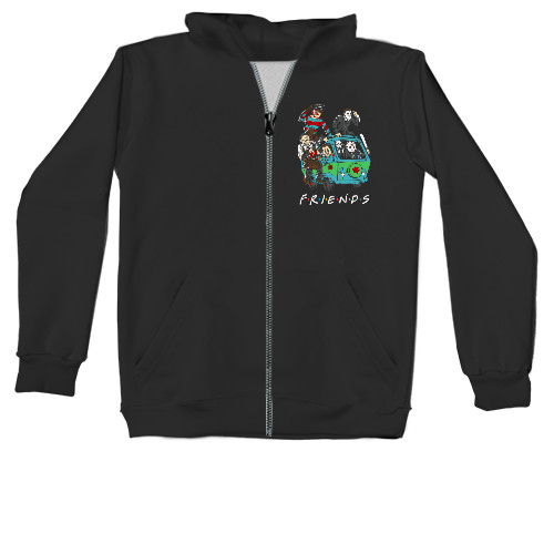 Unisex Zip-through Hoodie - Horror friends - Mfest