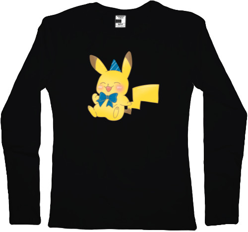 Women's Longsleeve Shirt - Cheerful Pikachu - Mfest