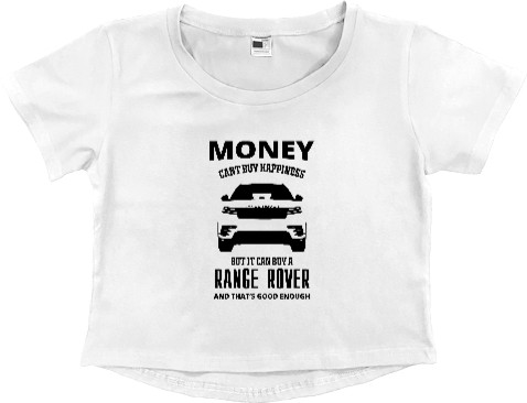 Women's Cropped Premium T-Shirt - Money cant buy happieness Range Rover - Mfest