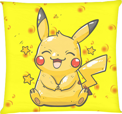 Square Throw Pillow - Cute pikachu - Mfest