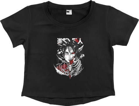 Women's Cropped Premium T-Shirt - Eren Yeager Attack on Titan - Mfest