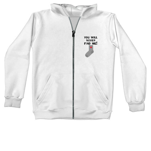 Kids' Zip-through Hoodie - Never find! - Mfest