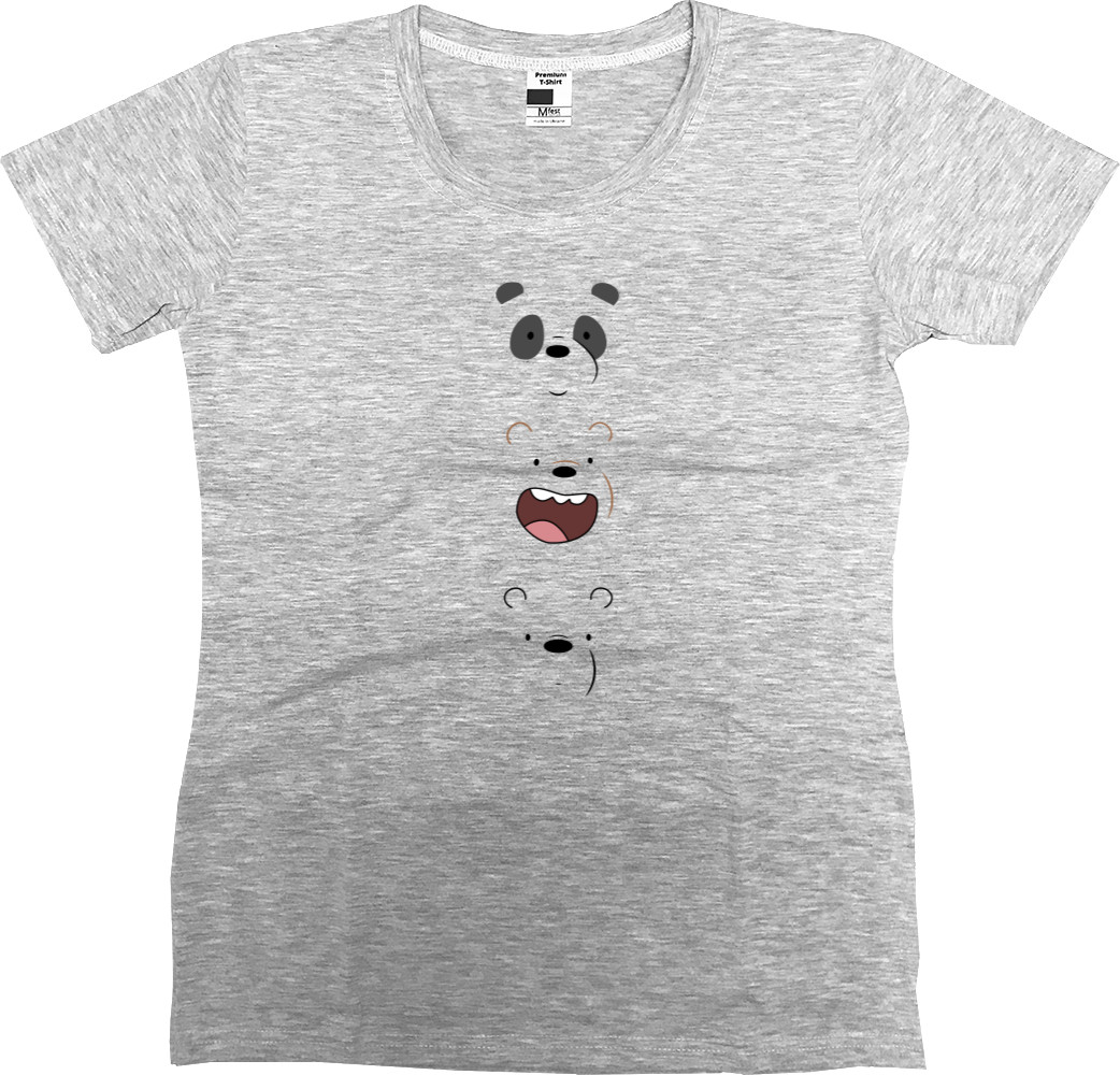 Women's Premium T-Shirt - Grizzly Panda and Northern Bear - Mfest