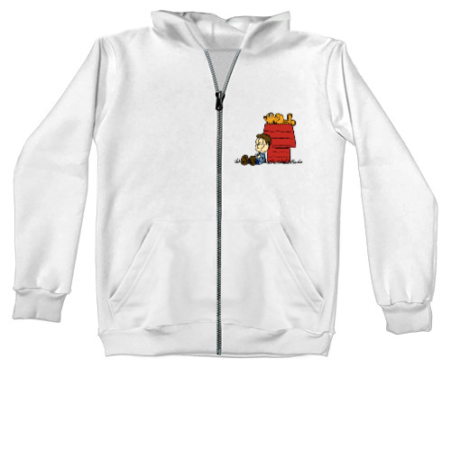 Kids' Zip-through Hoodie - Garfield And Jon - Mfest