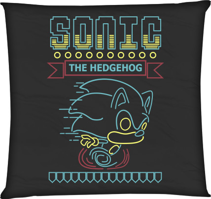 Square Throw Pillow - Sonic the hedgenog - Mfest