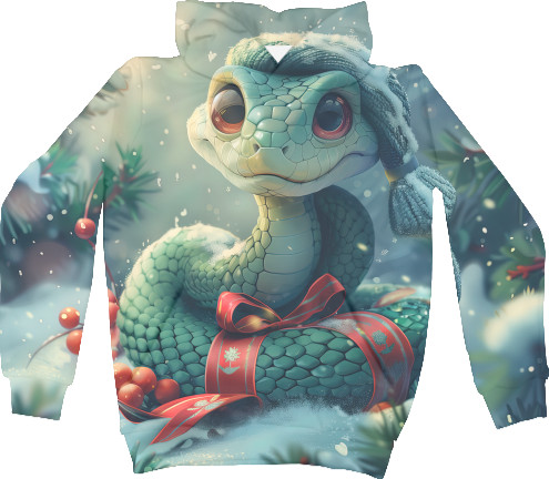 Kids' Hoodie 3D - New Year's snake - Mfest