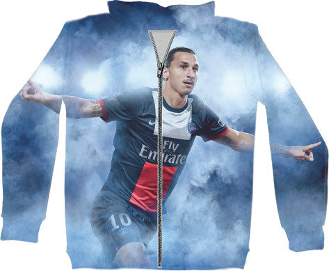 Kids' Zip-through Hoodie 3D - Zlatan Ibrahimovich - Mfest