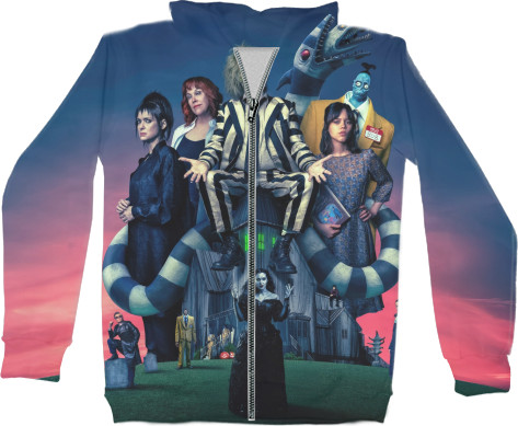 Unisex Zip-through Hoodie 3D - Beetlejuice - Mfest