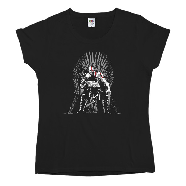 Women's T-shirt Fruit of the loom - Kratos on the throne - Mfest