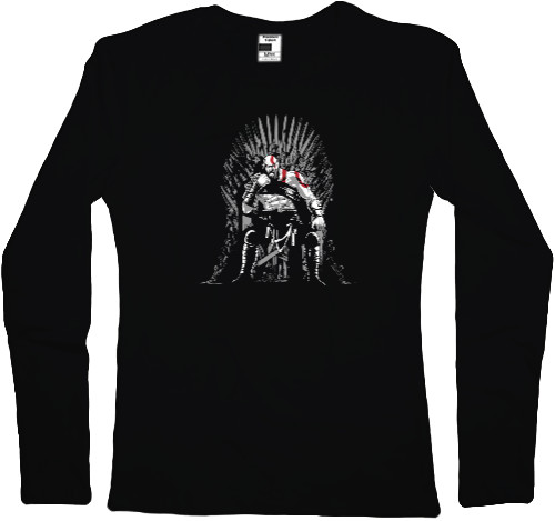 Women's Longsleeve Shirt - Kratos on the throne - Mfest