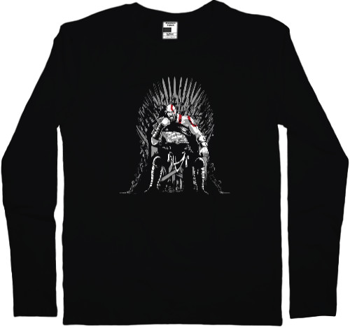 Men's Longsleeve Shirt - Kratos on the throne - Mfest