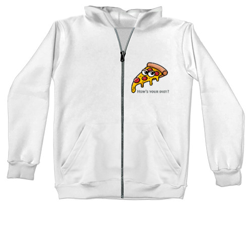 Kids' Zip-through Hoodie - How's your diet? - Mfest