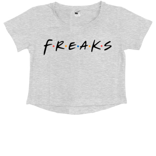 Kids' Premium Cropped T-Shirt - Freaks - Mfest