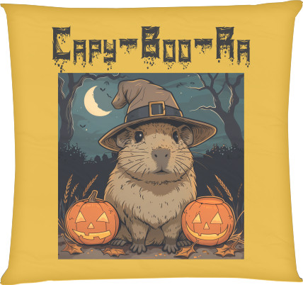 Square Throw Pillow - Capy-Boo-Ra - Mfest