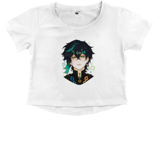 Kids' Premium Cropped T-Shirt - Genshin impact Kinich - Mfest