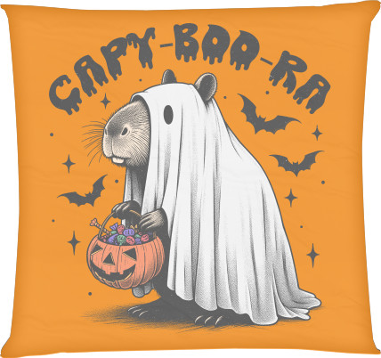 Square Throw Pillow - Capybara Halloween 1 - Mfest