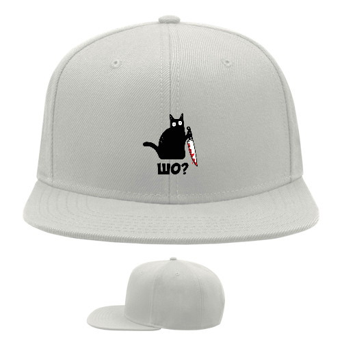 Snapback Baseball Cap - Cat with knife - Mfest