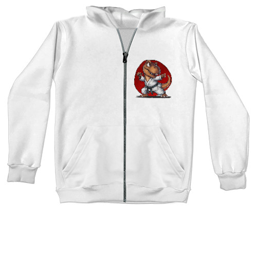 Kids' Zip-through Hoodie - Karate Dino - Mfest