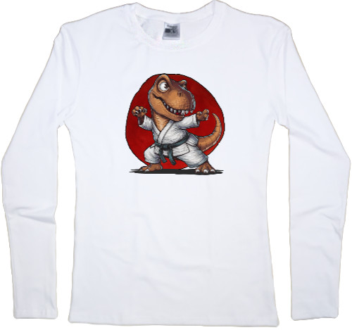 Women's Longsleeve Shirt - Karate Dino - Mfest