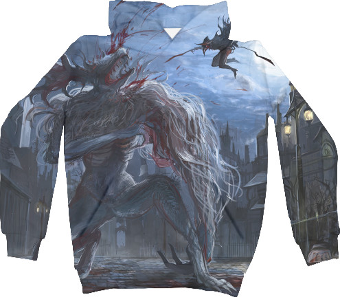 Kids' Hoodie 3D -  Bloodborne art - Mfest