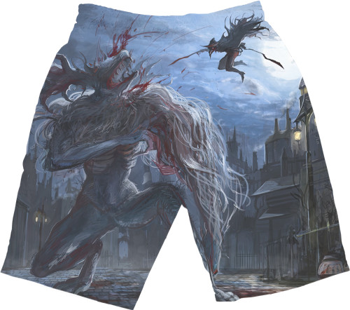 Kids' Shorts 3D -  Bloodborne art - Mfest