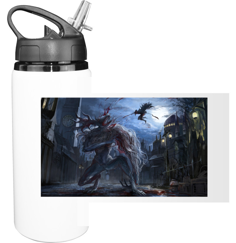 Sport Water Bottle -  Bloodborne art - Mfest