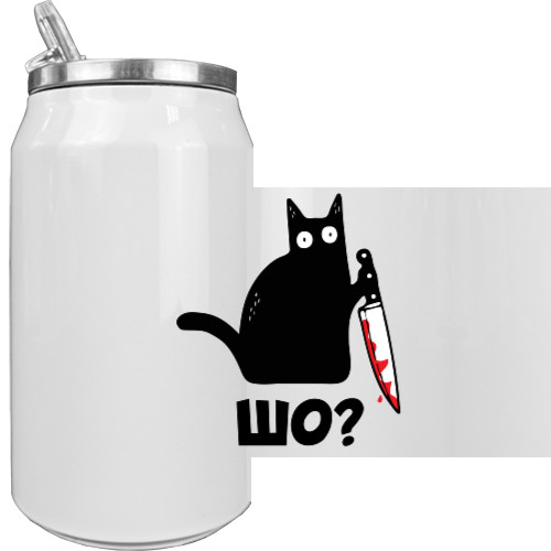 Aluminum Can - Cat with knife - Mfest