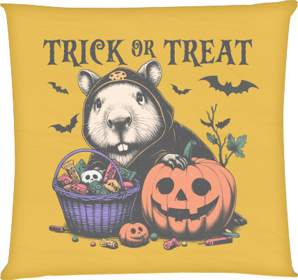 Square Throw Pillow - Trick or treat - Mfest