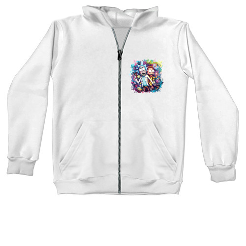 Kids' Zip-through Hoodie - Rick and Morty 25 - Mfest