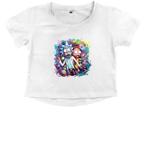 Kids' Premium Cropped T-Shirt - Rick and Morty 25 - Mfest