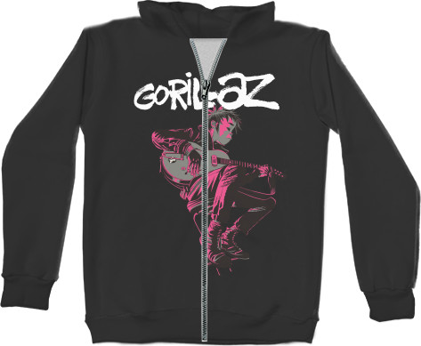 Kids' Zip-through Hoodie 3D - Gorillaz - Mfest