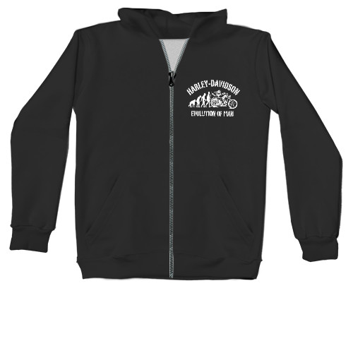 Unisex Zip-through Hoodie - Harley davidson evolution - Mfest