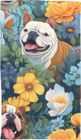 Towel 3D -  Cute English Bulldog - Mfest