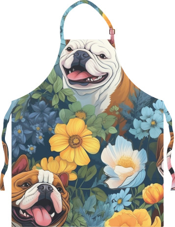 Light Apron -  Cute English Bulldog - Mfest