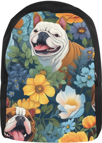 Backpack 3D -  Cute English Bulldog - Mfest