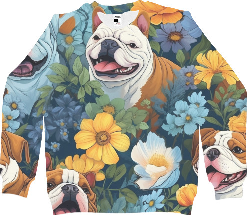 Kids' Sweatshirt 3D -  Cute English Bulldog - Mfest