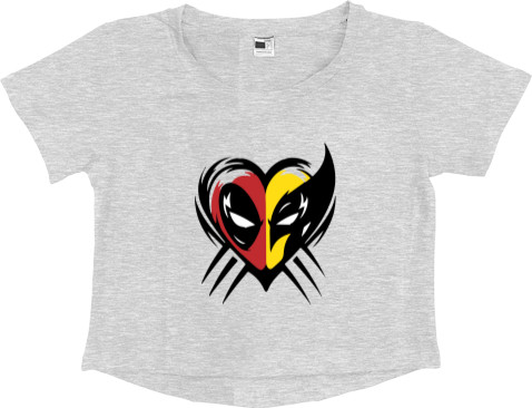 Women's Cropped Premium T-Shirt - Deadpool and Wolverine 17 - Mfest