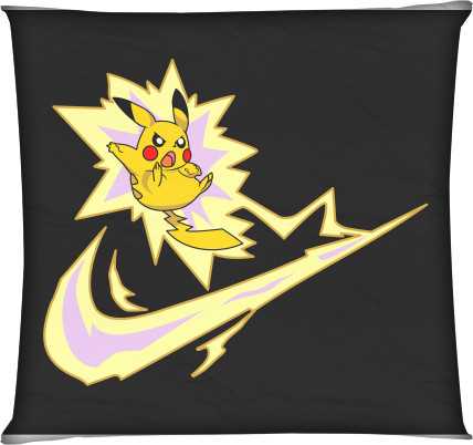 Square Throw Pillow - Pikachu Nike - Mfest