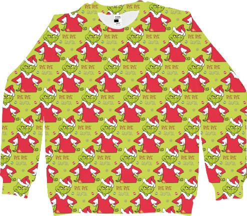 Women's Sweatshirt 3D -  Grinch 10 - Mfest