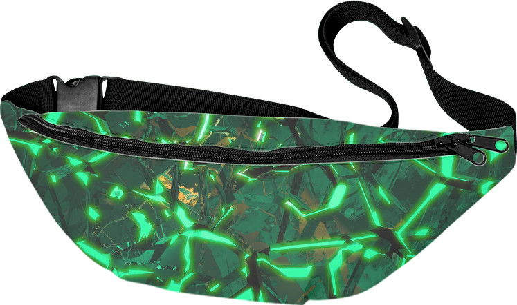 Fanny Pack 3D - Зелені плити неон - Mfest