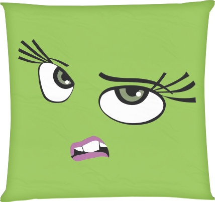 Square Throw Pillow - The face of disgust - Mfest